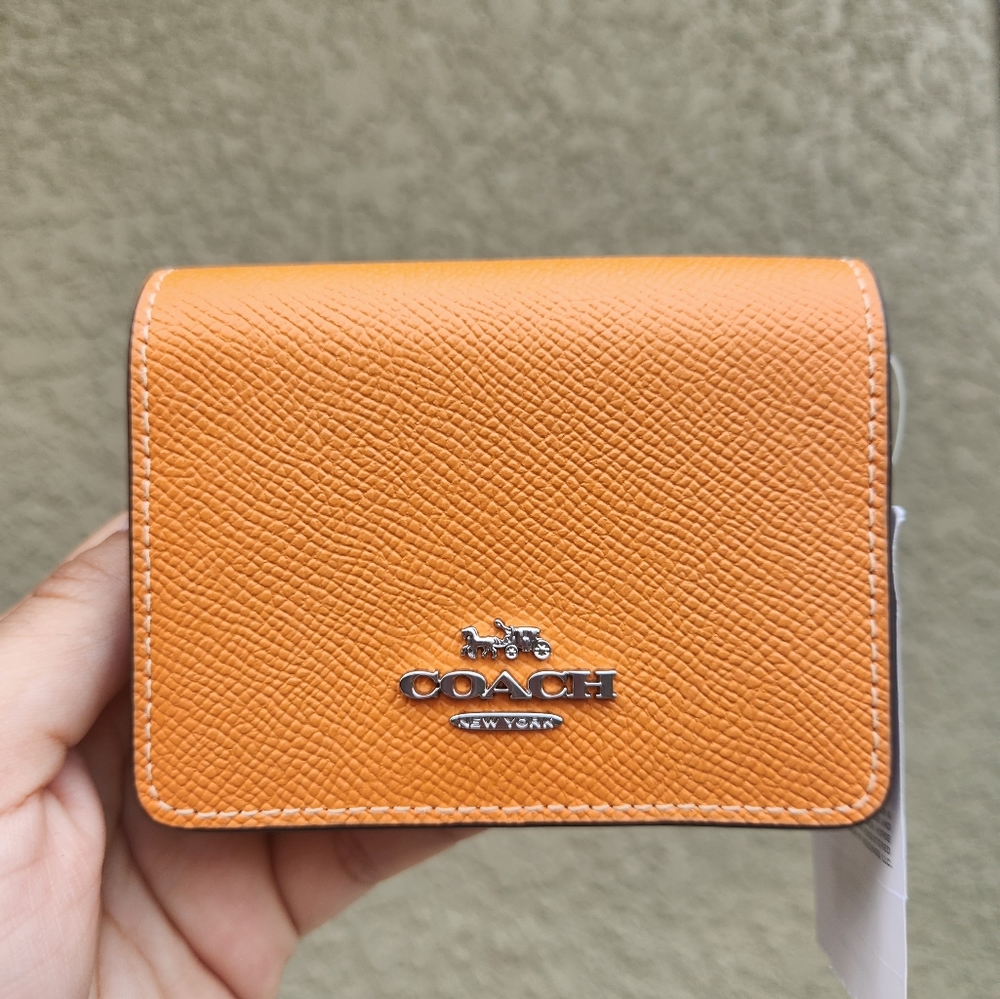 NWT Coach Brown Mini Wallet on a Chain in Colorblock